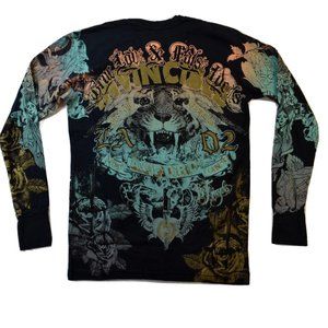 True Love False Idols Mens TLFI Angel Will Rise Black Shirt New Medium